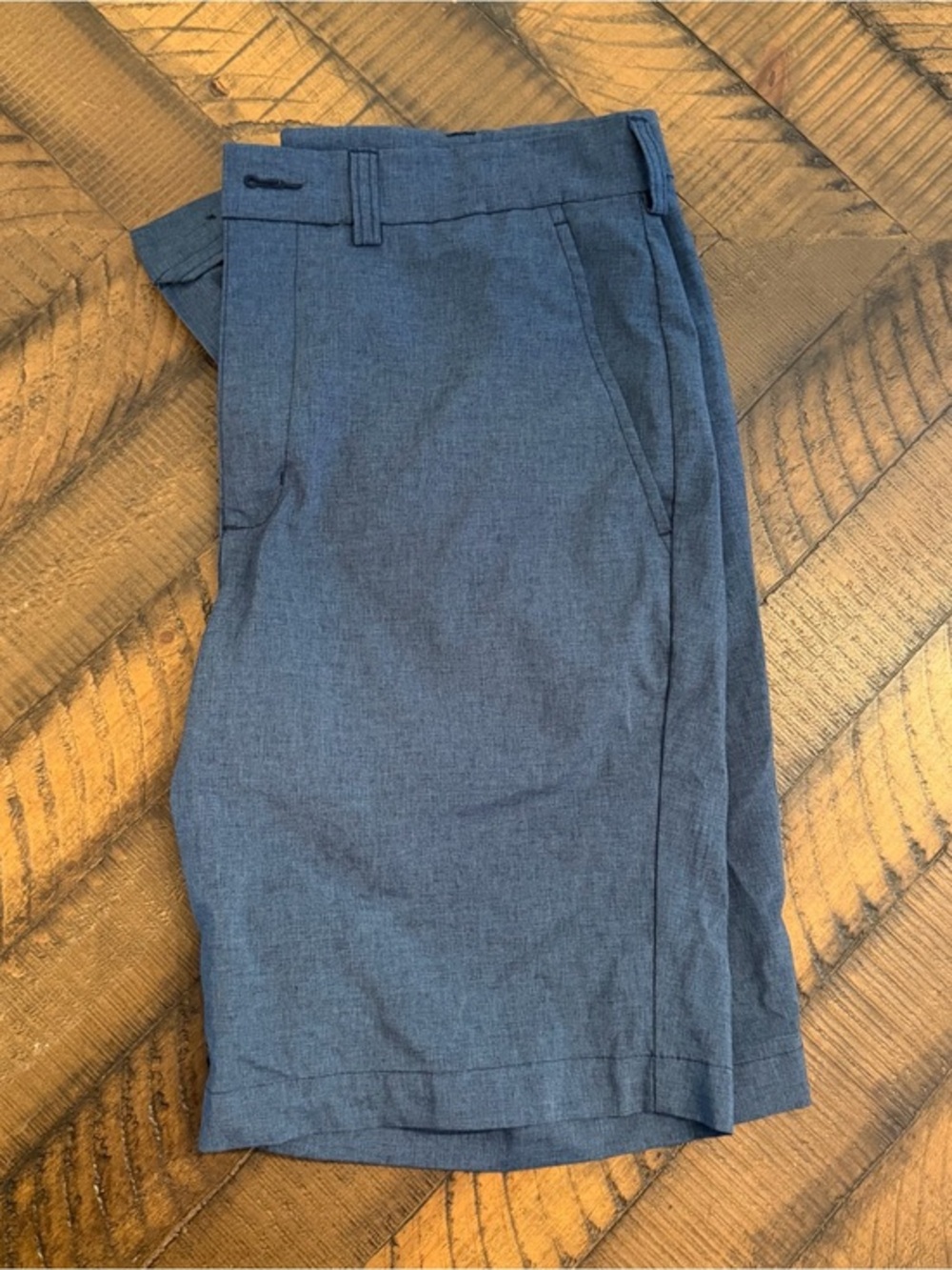 PGA Tour Men's Slate Blue Flat-Front Golf Shorts